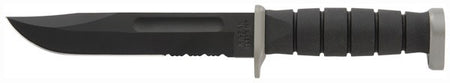 KA-BAR D2 Extreme 7" Serrated Fighting/Utility Fixed Blade Knife with Plastic Sheath