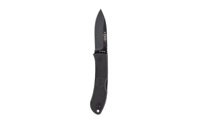 KA-BAR 4062S35 Dozier Folding Hunter, 3" S35VN Steel Drop Point Blade, Black Zytel Handle, Lockback, Matte Finish, Plain Edge