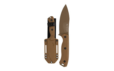 KA-BAR Knives Becker BK19 Nessmuk, 4.312" Fixed Blade, Coyote Brown Ultramid Handle, Plain Edge, 1095 Cro-Van Steel, Celcon Sheath Included