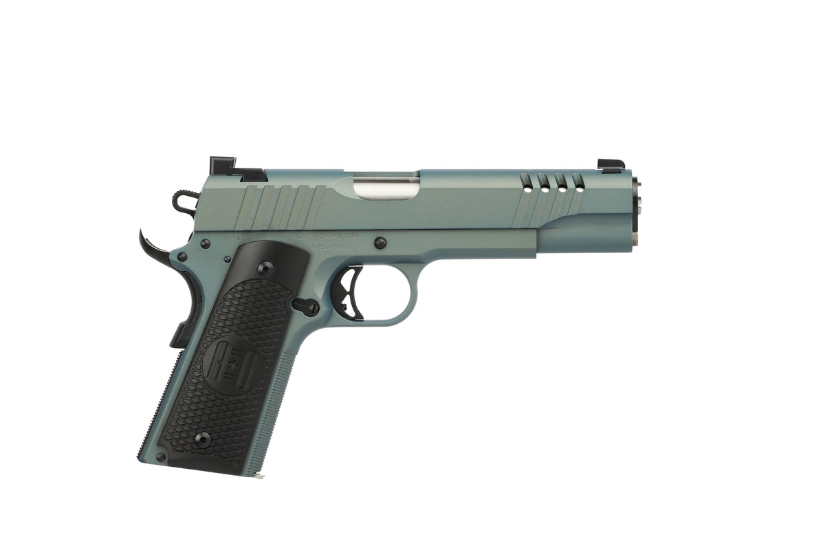 Auto-Ordnance 1911TCAC7 1911 45 ACP 7+1 5" Stainless Steel Barrel, Serrated Stainless Steel Slide, Northern Lights Cerakote Steel Frame w/Beavertail, Armor Black Cerakote Engraved Aluminum Grip