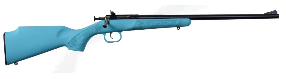 Crickett KSA2302 Youth 22 LR 1rd 16.12" Blued Barrel & Receiver, Fixed Front/Adjustable Rear Peep Sights, Blue Synthetic Stock w/11.5" LOP, Rebounding Firing Pin Safety