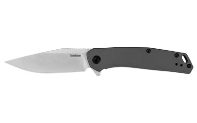 Kershaw ALIGN 1405 Stylish Folding Knife, 3.15" 8Cr13MoV Satin Clip Point Blade, Steel Handle with Gray PVD Coat