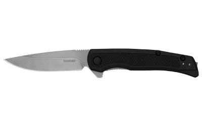 Kershaw Outfield Pocket Knife, 2.8" 4Cr14 Stonewashed Clip Point, Assisted Flipper, Black GFN Handle 1428