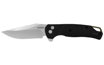 Kershaw Runoff EDC Folder, 3.1" Stonewashed 8Cr13MoV Clip Point Blade, Dual-Textured Black Handle 1429