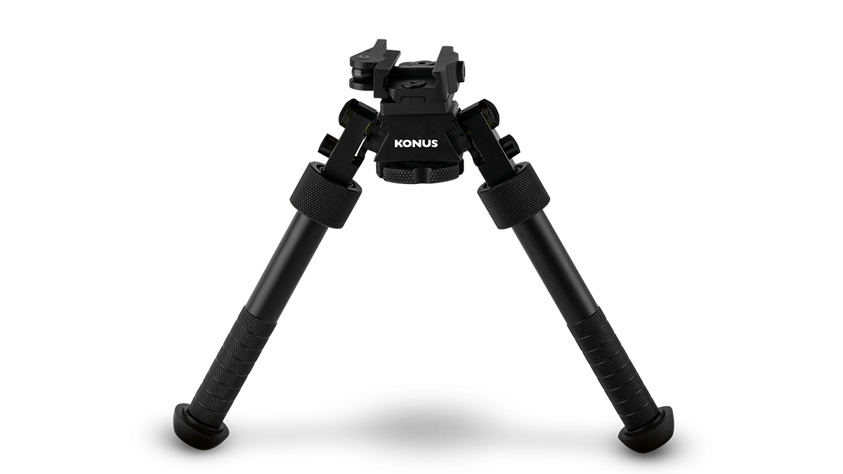 Konus Hunting Bipod Black Matte Finish 4.75 to 9 Inch Extendable Legs