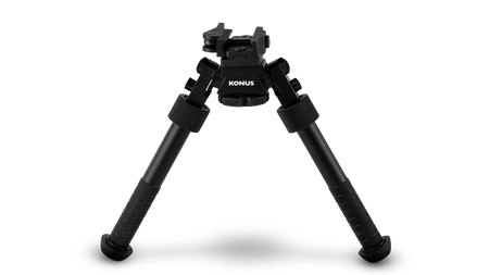 Konus Hunting Bipod Black Matte Finish 4.75 to 9 Inch Extendable Legs