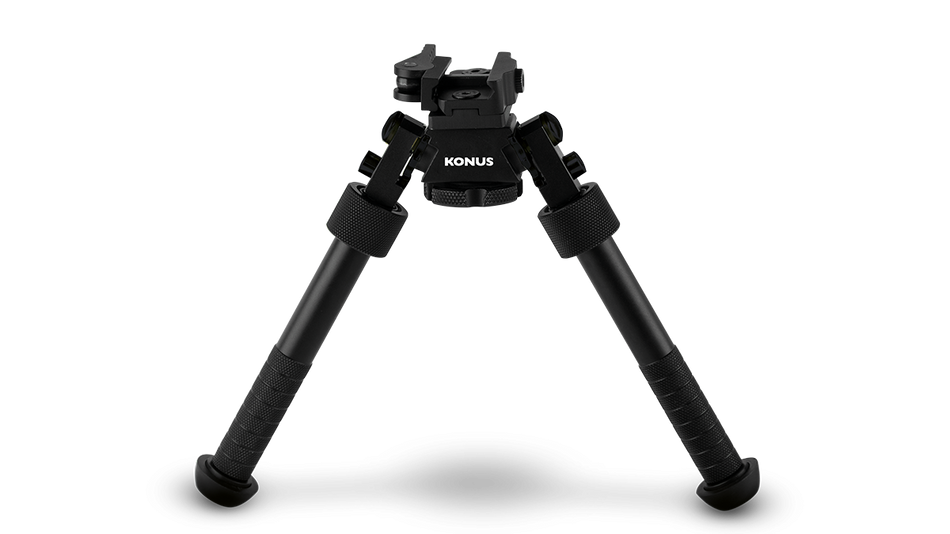 Konus Hunting Bipod Black Matte Finish 4.75 to 9 Inch Extendable Legs