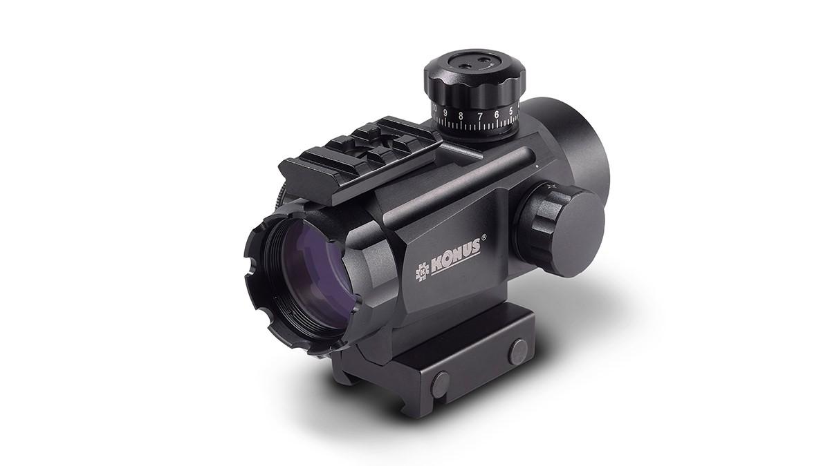 Konus KONUSIGHT Multi-Reticle Red Dot Tactical Sight with Rail Mount
