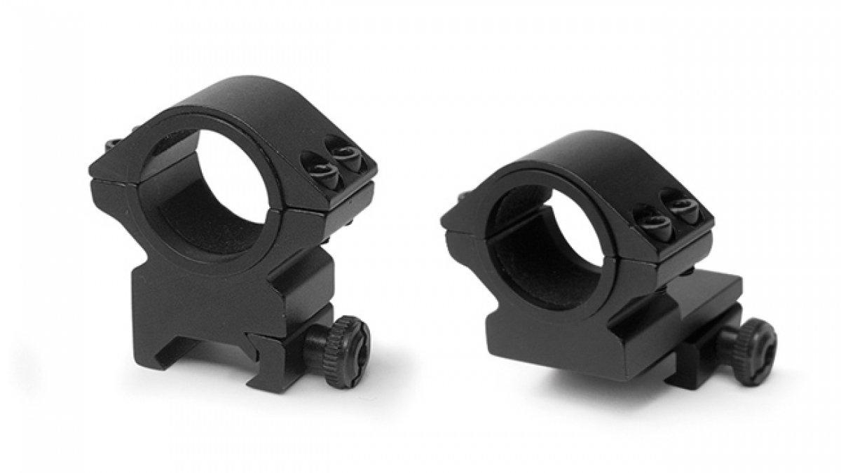 Konus 2-Piece 1 Inch Low Quick-Release Steel Riflescope Rings Black Matte