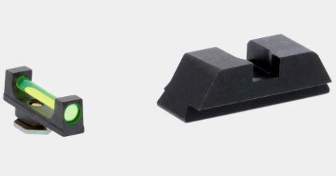 Ameriglo Glock Gen5 17/19/19X/26/34/45 Green Fiber Optic Front Black Rear Sight Set