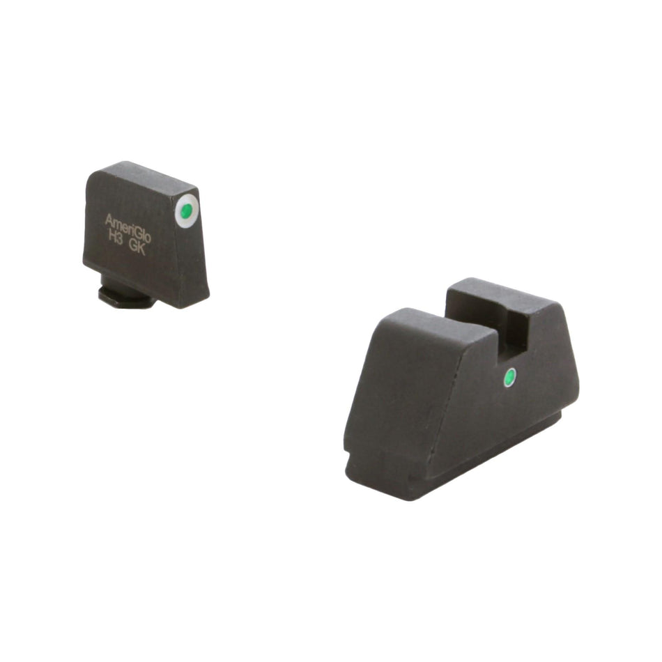 Ameriglo 3XL Optic-Compatible Tritium Glock Sight Set Green Front i-Dot Rear