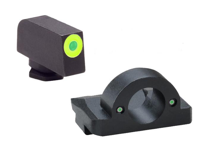 Ameriglo LimeGreen Outline Tritium Night Sight Set for Glock Models 17/19/26