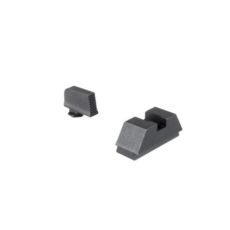 Ameriglo Optic Compatible Iron Sight Set for Glock .295 Rear Serrated Black .220 Front