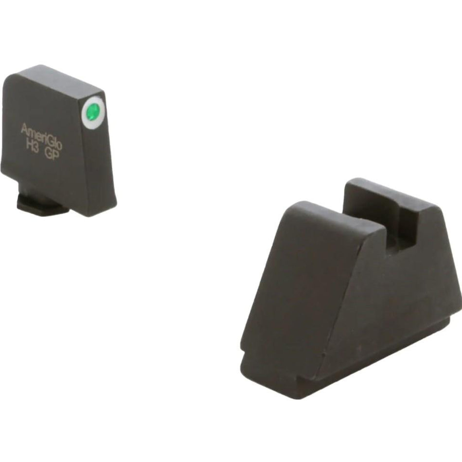 Ameriglo 4XL Optic-Ready Tritium Night Sight Set for Glock Green Front Black Rear