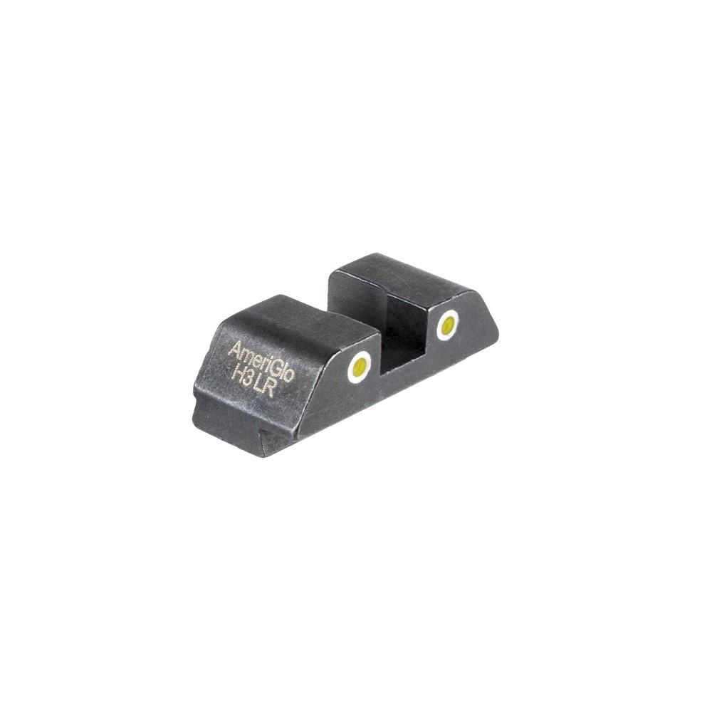 Ameriglo Yellow Tritium 2-Dot Handgun Rear Sight Glock 42 43 43X 48 White Outlines