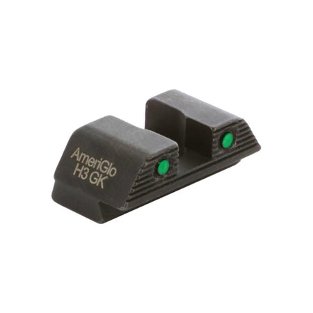 Ameriglo Green Tritium Black Outline Square Notch Rear Sight for Glock 42 43 43X 48 MOS