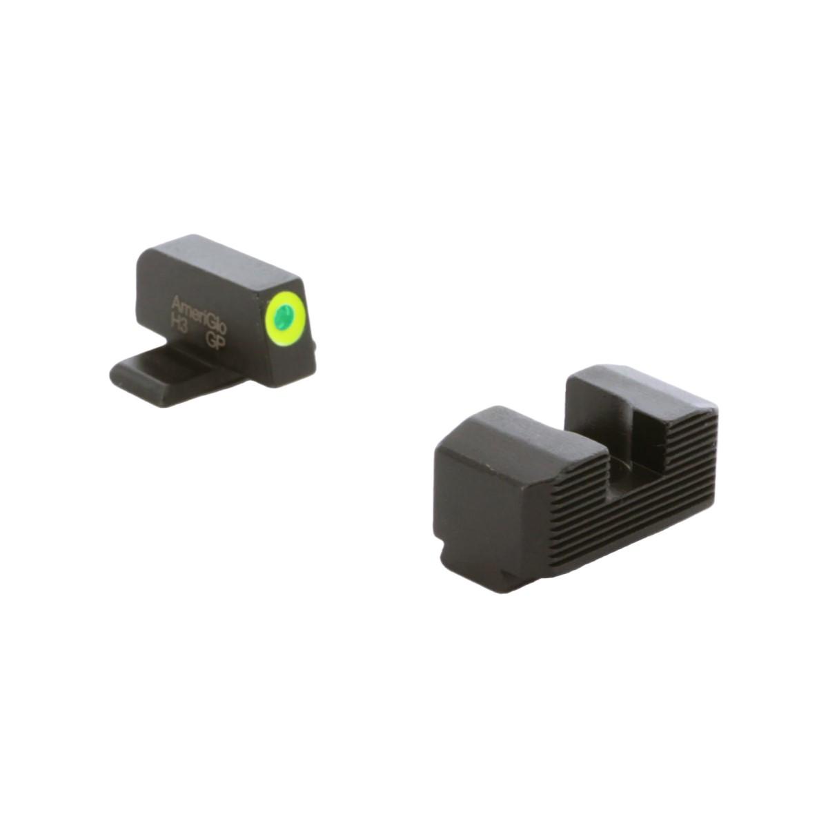 Ameriglo Springfield Hellcat OSP Protector Tritium LumiGreen Front Black Rear Sight Combo