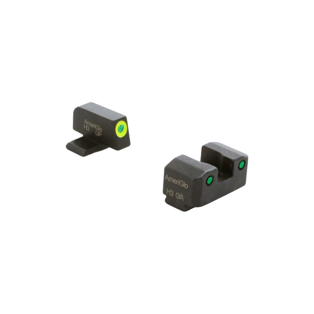 Ameriglo Trooper Tritium Three-Dot Sight Set SIG Sauer #8 Front LumiGreen #8 Rear Green