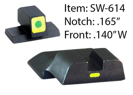 Ameriglo CAP Night Sight Set for Smith and Wesson M&P Tritium Green