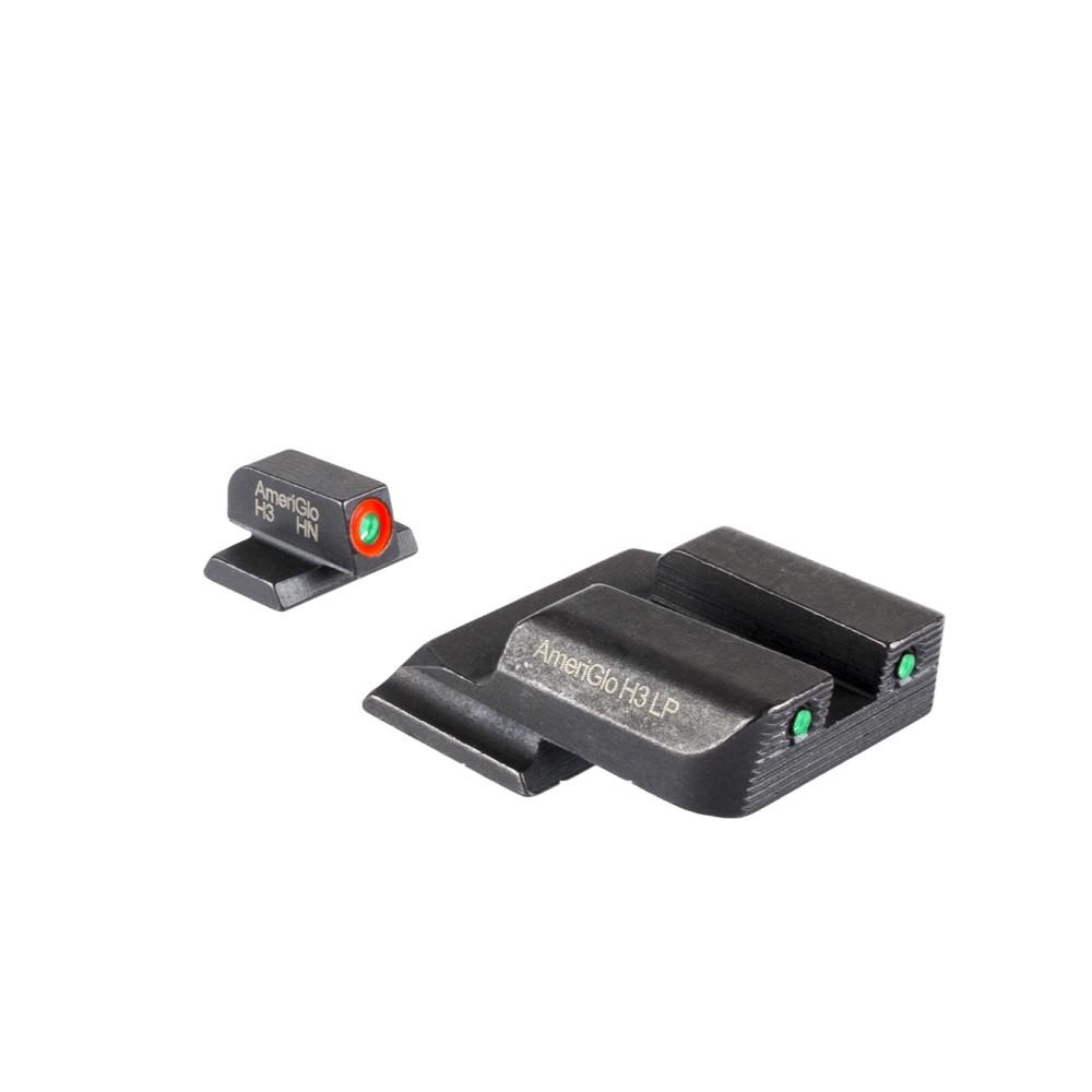 Ameriglo Trooper Tritium Set Green Rear & Green/Orange Front for S&W M&P Shield