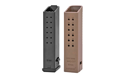 KRISS USA KVA-MX2K10FD01 Magazine Extension, 10MM, Flat Dark Earth, 3 Pack, Glock 20/40 Compatible, +18 Rounds