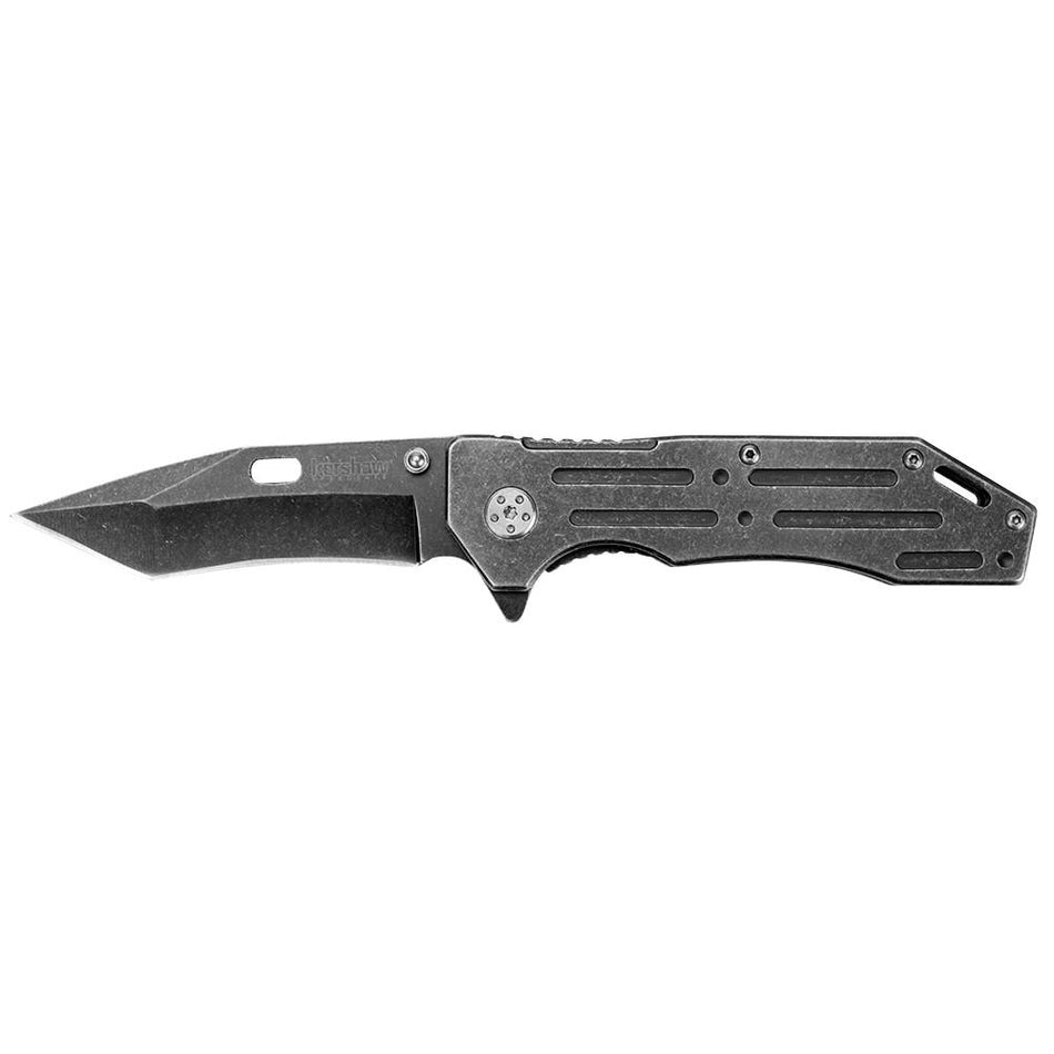 Kershaw Lifter Tanto Blade Assisted Folder 3-1/2" Blackwash All-Steel