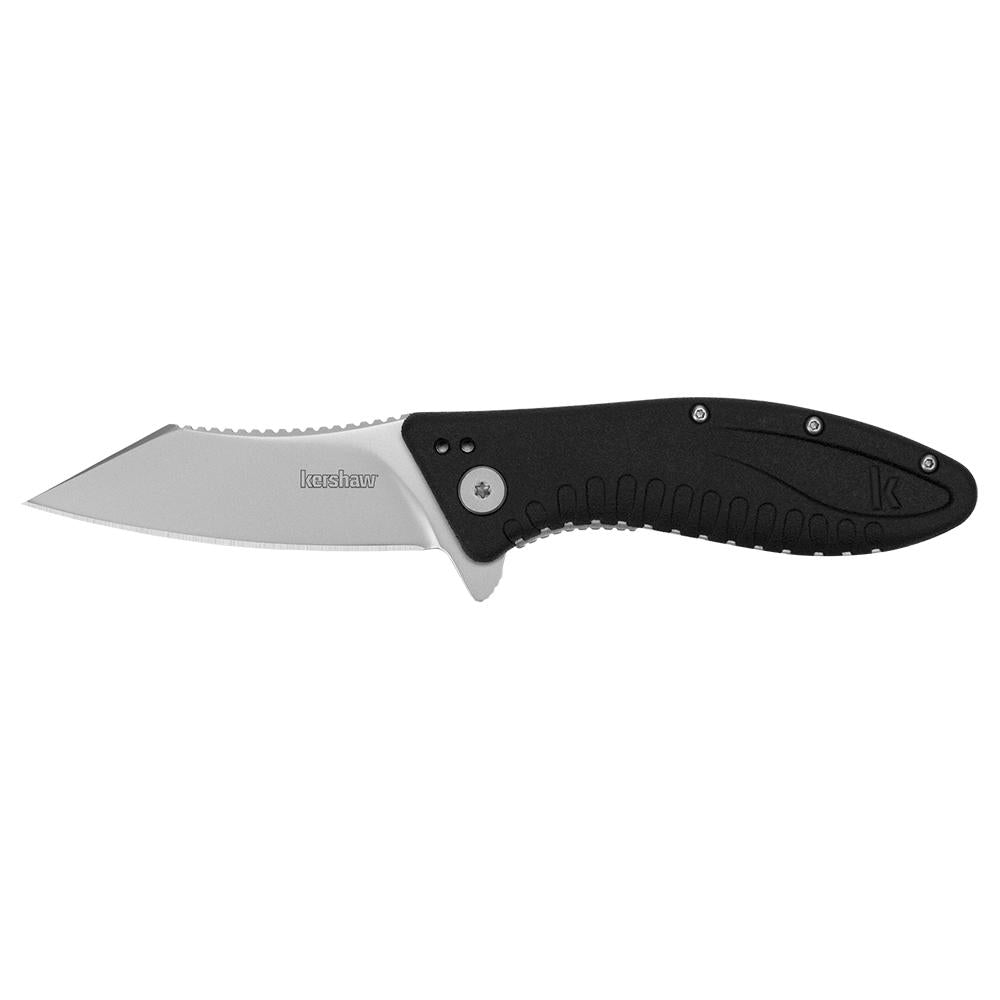 Kershaw Grinder Black Clip Point Folding Knife 3.25 Inch Blade