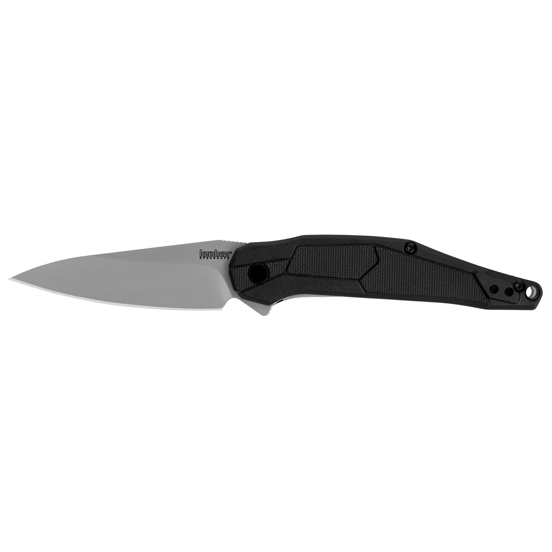 Kershaw Lightyear Black Spearpoint Folding Knife with SpeedSafe, 3-1/2" Blade