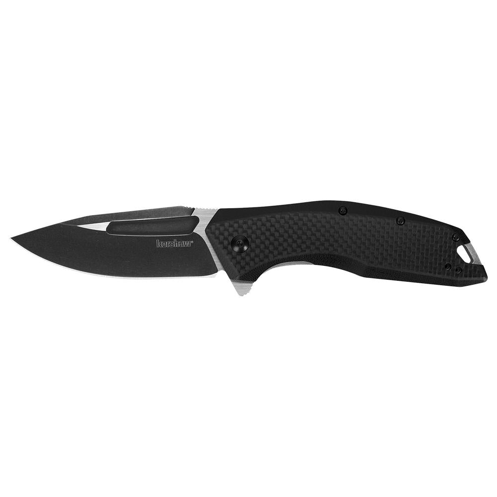 Kershaw Flourish Black Carbon Fiber Handle Folding Knife 3-1/2" Blade