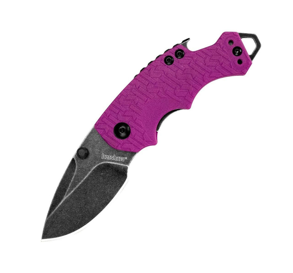 Kershaw BlackWash Shuffle Liner Lock Knife - Purple K-Texture Grip