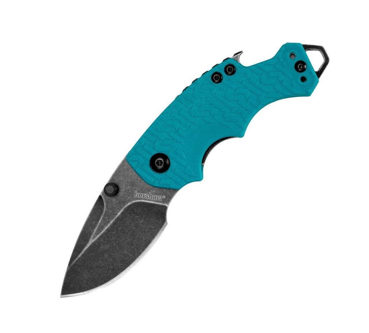 Kershaw BlackWash Shuffle Liner Lock Knife - Teal K-Texture Grip