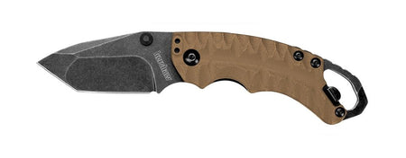 Kershaw Shuffle II Knife Tan Tanto - Liner Lock EDC with Reversible Pocket Clip