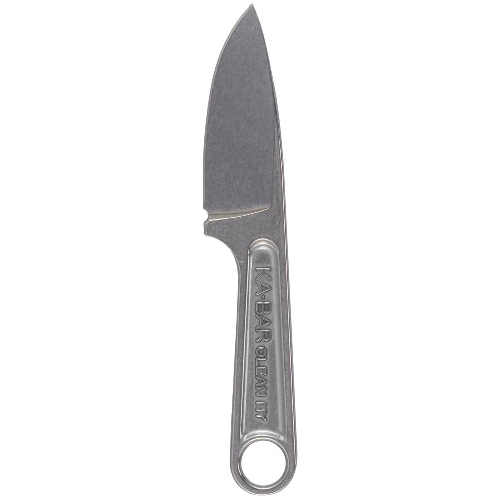Ka-Bar Silver Forged Wrench Fixed Knife with 3" Drop Point Blade