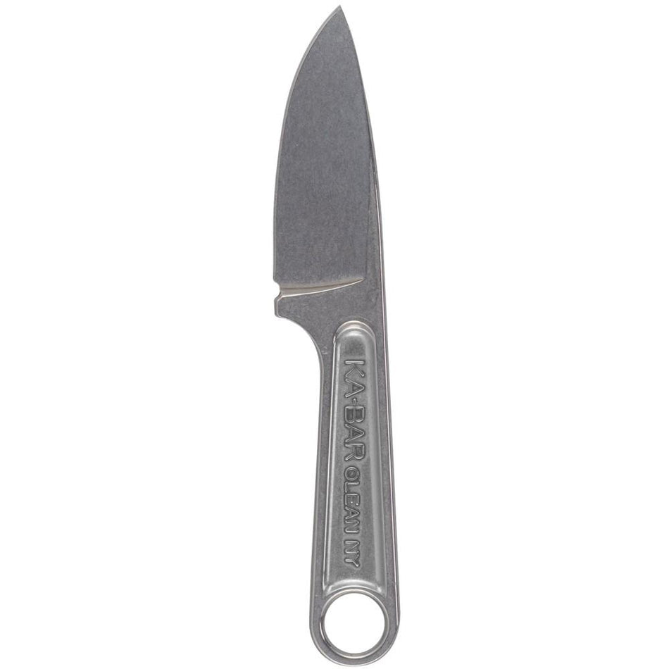 Ka-Bar Silver Forged Wrench Fixed Knife with 3" Drop Point Blade