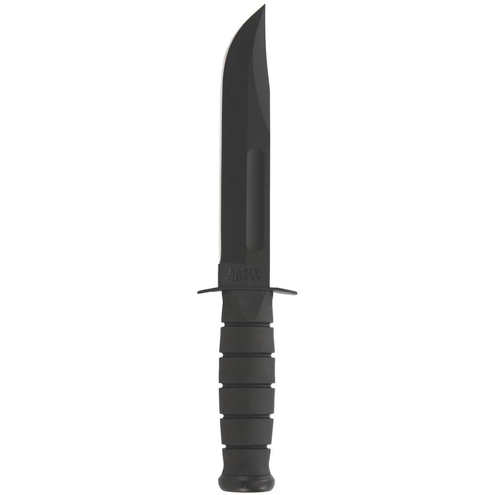 Ka-Bar 7" Black Clip Point Fixed Blade Knife and Sheath
