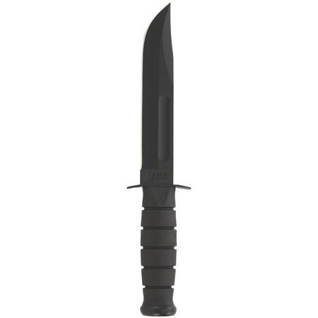 Ka-Bar 7" Black Clip Point Fixed Blade Knife and Sheath