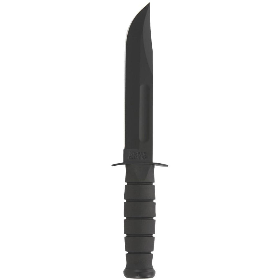 Ka-Bar 7" Black Clip Point Fixed Blade Knife and Sheath