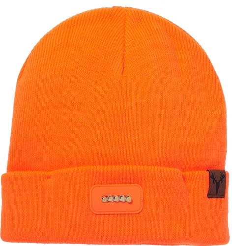 Hot Shot Basics Bolt Lighted 5-Bulb Knit Cap - Blaze