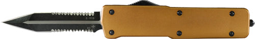 Templar Large OTF Bronze 3.5" Black Dagger Aluminum Handle Knife
