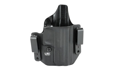 L.A.G. Tactical Defender IWB/OWB Holster, Springfield XD Service 4" 9/40, Right Hand Kydex, Black 3010