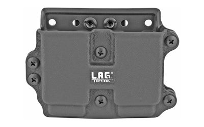 L.A.G. Tactical M.C.S. Double Magazine Carrier, Compact/Slim 9MM/40Cal Mags, Kydex, Black 34008