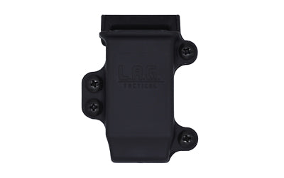 L.A.G. Tactical MCS Pro Nylon Single Pistol Magazine Carrier, Full Size 9mm/40, Belt Clip, Black