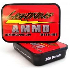 Lightning Ammo Rifle Bullets .22 Cal .224" 55 gr FMJ-BT w/Cannelure 100/ct Tin