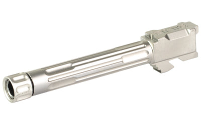 LanTac USA LLC 9INE G17 Drop-In Barrel, Fluted, 1/2-28 Threaded, 416R Stainless Steel, Silver, Thread Protector Included