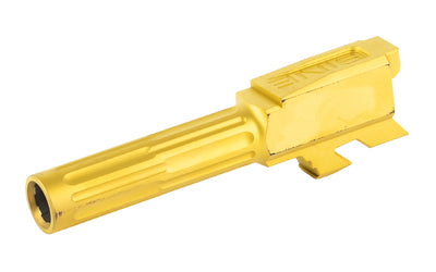 LanTac 9INE Fluted 416R Stainless Barrel for Glock 43/43x, TiN Bronze Finish