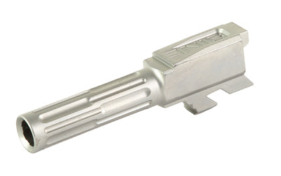LanTac 9INE Fluted 416R Stainless Drop-In Barrel for Glock 43/43x, Silver Finish
