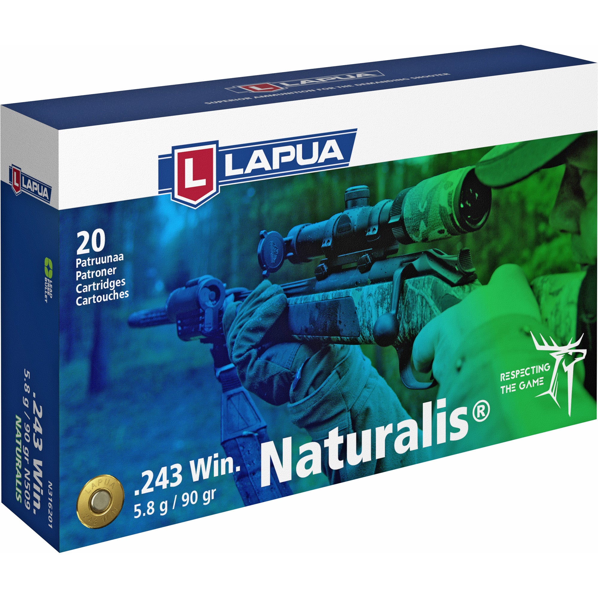 Lapua  Full Metal Jacket 90 Grain .243 Winchester