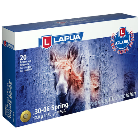 Lapua Mega Jacketed Soft Point 185 Grain .30-06 Springfield