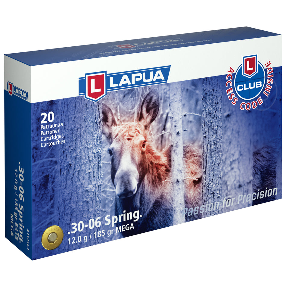 Lapua Mega Jacketed Soft Point 185 Grain .30-06 Springfield
