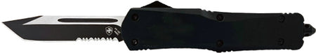 Templar Large OTF Black Rubber Handle 3.5" Serrated Tanto Knife